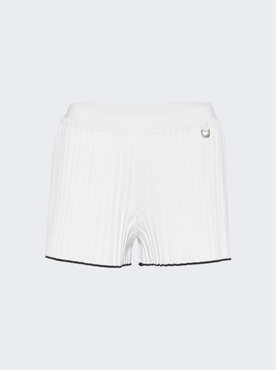 Shop Jacquemus Le Short Maille Plisse Shorts In White