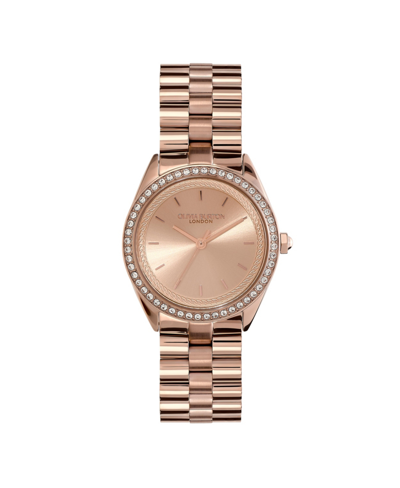 Shop Olivia Burton Women's Bejeweled Rose Gold-tone Stainless Steel Watch 34mm