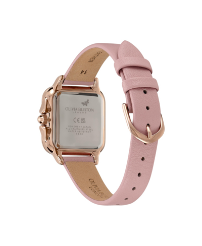 Shop Olivia Burton Women's Grosvenor Mellow Rose Leather Watch 28mm