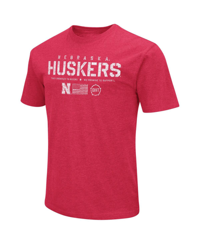 Shop Colosseum Men's  Scarlet Nebraska Huskers Oht Military-inspired Appreciation Flag 2.0 T-shirt