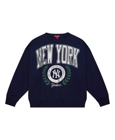 Shop Mitchell & Ness Women's  Navy New York Yankees Logo Lt 2.0 Pullover Sweatshirt