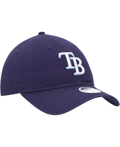 Shop New Era Women's  Navy Tampa Bay Rays Team Logo Core Classic 9twenty Adjustable Hat