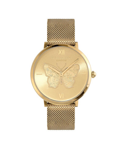 Olivia Burton Women's Signature Butterfly Gold-tone Stainless Steel Mesh Watch 35mm In Gold