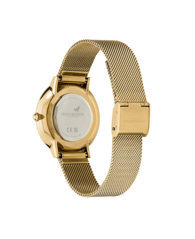 Olivia Burton Women's Signature Butterfly Gold-tone Stainless Steel Mesh Watch 35mm In Gold