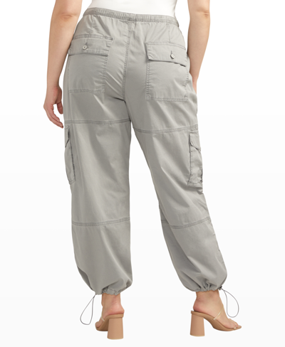 Shop Silver Jeans Co. Plus Size Parachute Cargo Pant In Cement