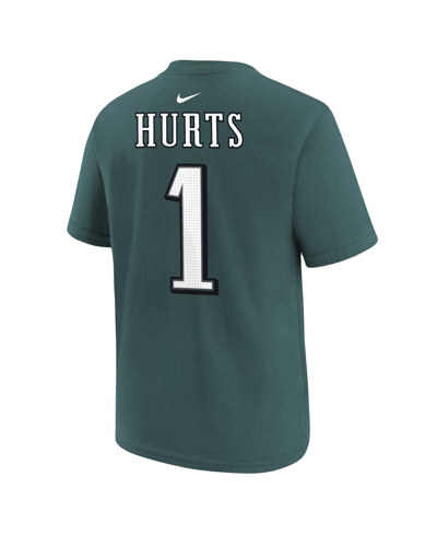 Shop Nike Big Boys  Jalen Hurts Green Philadelphia Eagles Player Name And Number T-shirt