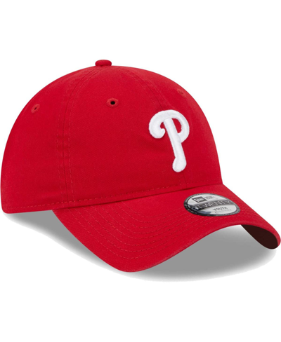 New Era Little Boys And Girls  Red Philadelphia Phillies Team 9twenty Adjustable Hat In Red