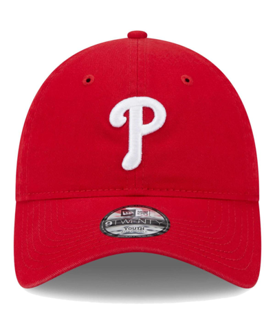 New Era Little Boys And Girls  Red Philadelphia Phillies Team 9twenty Adjustable Hat In Red