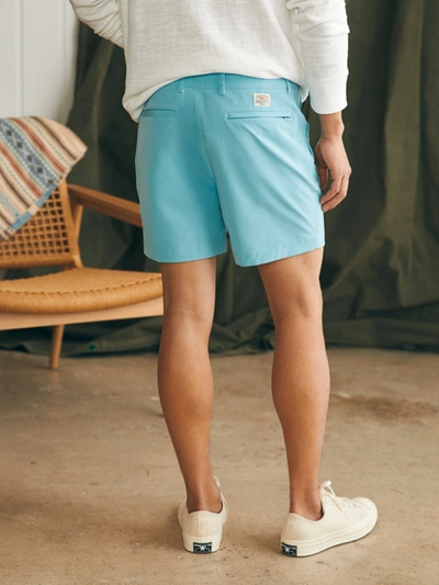 Shop Faherty All Day Shorts (5" Inseam) In Turquoise Sky