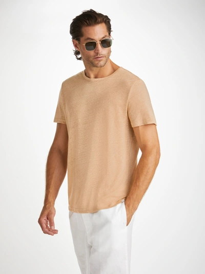 Shop Derek Rose Men's T-shirt Jordan Linen Sand