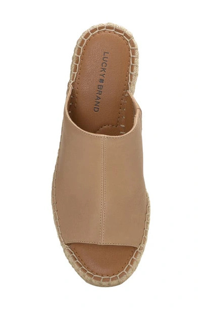 Shop Lucky Brand Cabriah Espadrille Platform Wedge Slide Sandal In Sandstorm