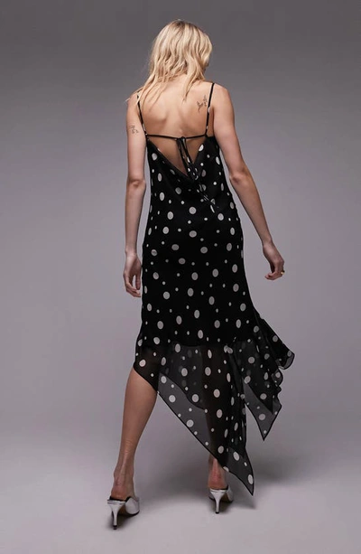Shop Topshop Print Cowl Neck Asymmetric Maxi Dress In Black Multi