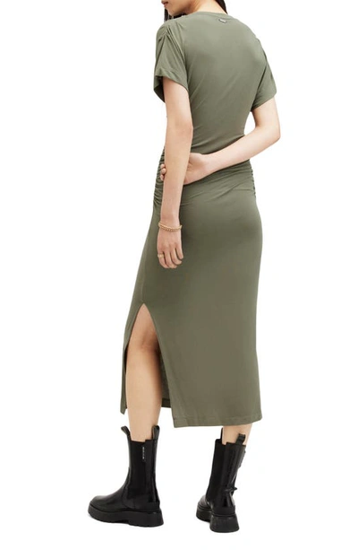 Shop Allsaints Natalie Stretch Modal Maxi Dress In Green
