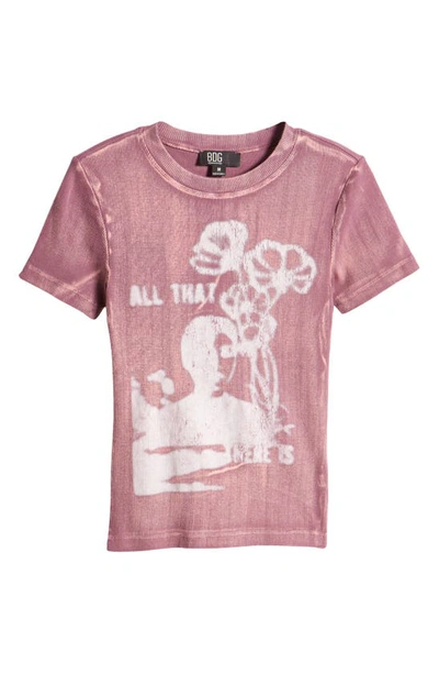 Shop Bdg Urban Outfitters All That There Is Graphic Baby Tee In Pink