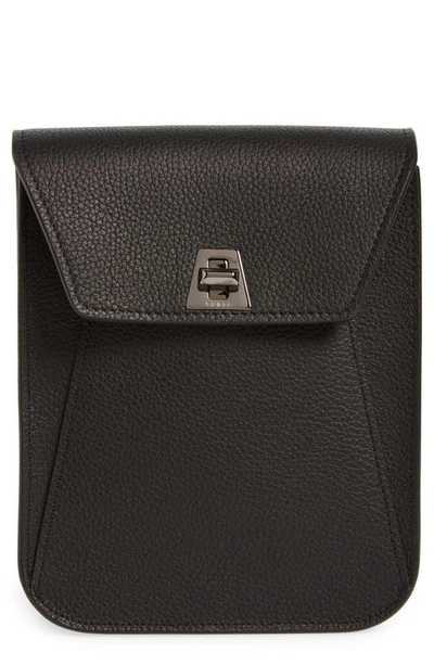 Shop Akris Mini Anouk Leather Crossbody Bag In Black