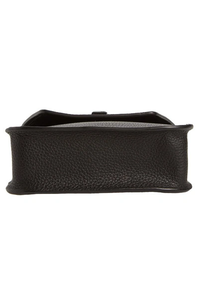 Akris Anouk Mini Flap Leather Messenger Bag In Black