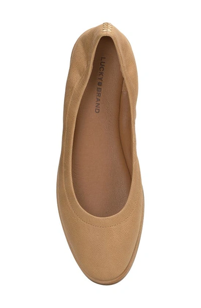 Shop Lucky Brand Wimmie Flat In Lt Brown Limank