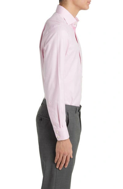 Shop Charles Tyrwhitt Slim Fit Non-iron Solid Twill Dress Shirt In Pink