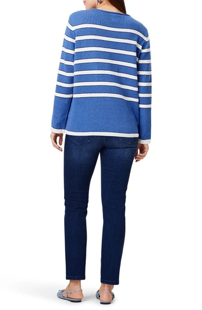 Shop Nic + Zoe Skyline Stripe Sweater In Blue Multi