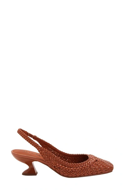 Shop Katy Perry The Laterr Woven Slingback Pump In Ginger Biscuit