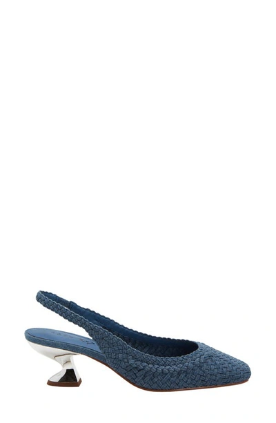 Shop Katy Perry The Laterr Woven Slingback Pump In Calm Blue Denim