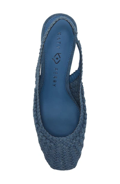 Shop Katy Perry The Laterr Woven Slingback Pump In Calm Blue Denim