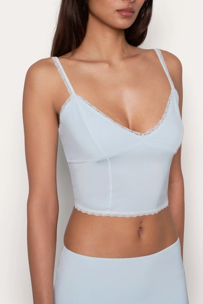 Danielle Guizio Ny Dainty Lace Camisole In Baby Blue