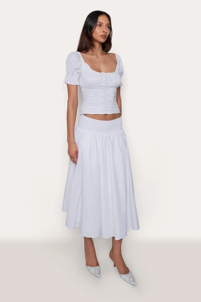 Shop Danielle Guizio Ny Fontana Skirt In White