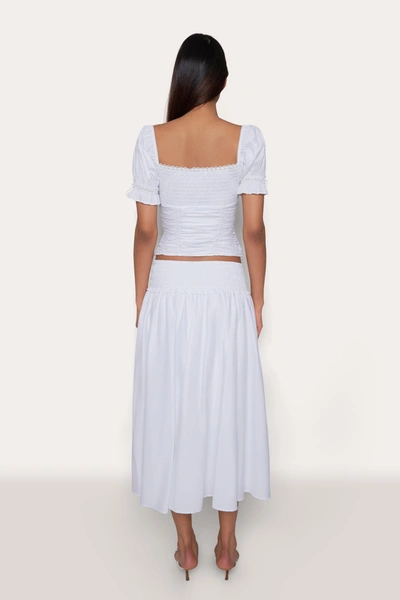 Shop Danielle Guizio Ny Fontana Skirt In White