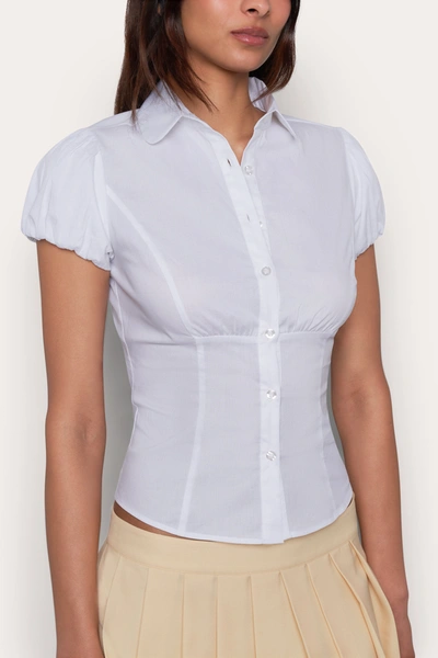 Shop Danielle Guizio Ny Liana Top In White