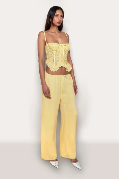 Danielle Guizio Ny Lace Flutter Corset In Soft Daisy