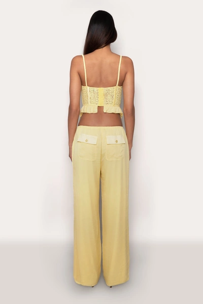 Danielle Guizio Ny Lace Flutter Corset In Soft Daisy