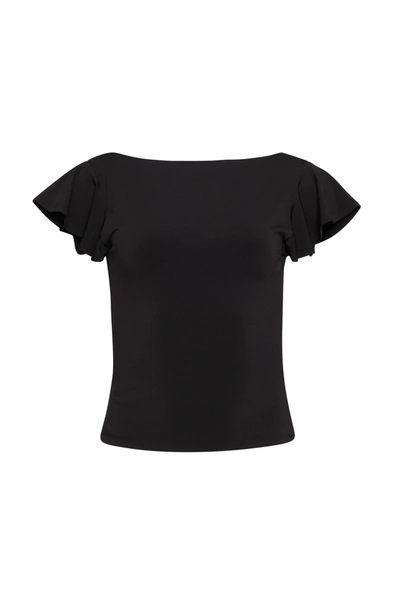 Danielle Guizio Ny Soffiano Top In Black