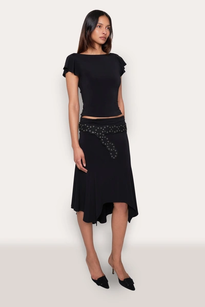 Danielle Guizio Ny Soffiano Top In Black