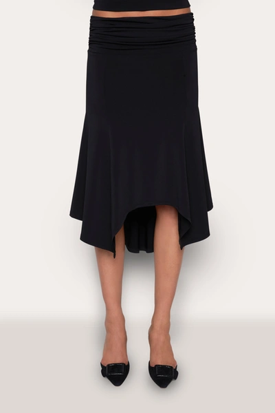 Shop Danielle Guizio Ny Soffiano Skirt In Black