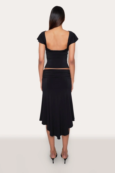 Shop Danielle Guizio Ny Soffiano Skirt In Black