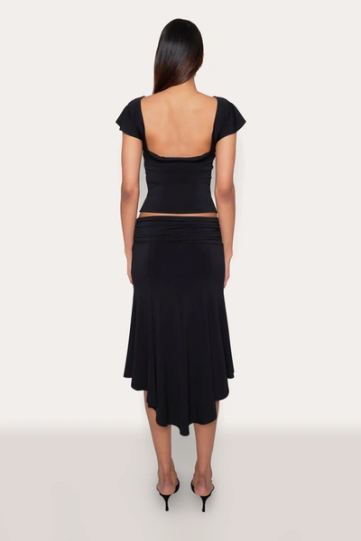 Danielle Guizio Ny Soffiano Skirt In Black