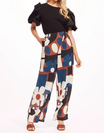 Eva Franco Arten Pant In Shasta Daisy In Multi