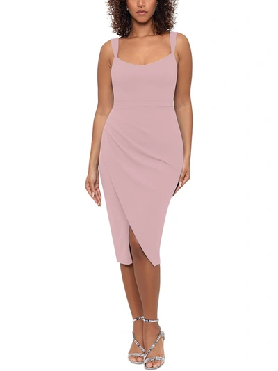 Shop Betsy & Adam Womens Faux Wrap Long Evening Dress In Pink