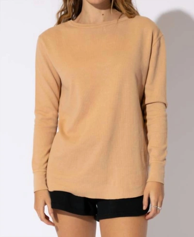 Shop Suburban Riot Maria Thermal Top In Sand In Beige