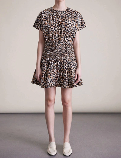 Shop Apiece Apart Mana Mini Dress In Leopard Bouquet In Multi