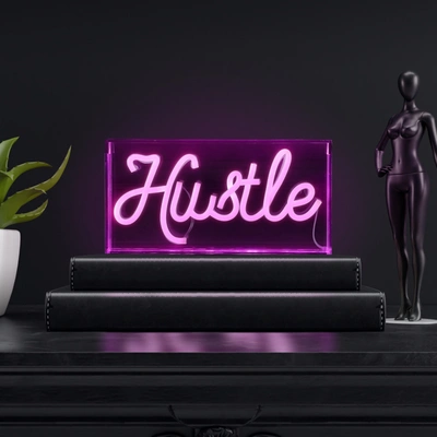 Shop Jonathan Y Hustle 11.88" X 5.88" Contemporary Glam Acrylic Box Usb Operated Led Neon Light