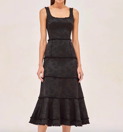 Shop Alexis Corina Dress In Noir Brocade In Multi
