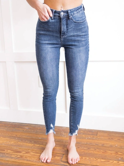 Shop Judy Blue No Doubts Hi Rise Skinny Jeans In Medium In Blue