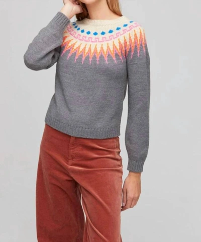 Shop Aldo Martins Franz Fair Isle Sweater In Heather Grey