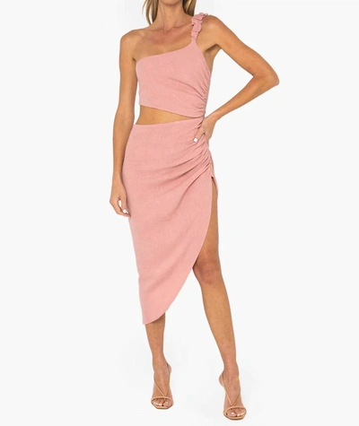 Shop Just Bee Queen Olive Dress In Rose In Pink