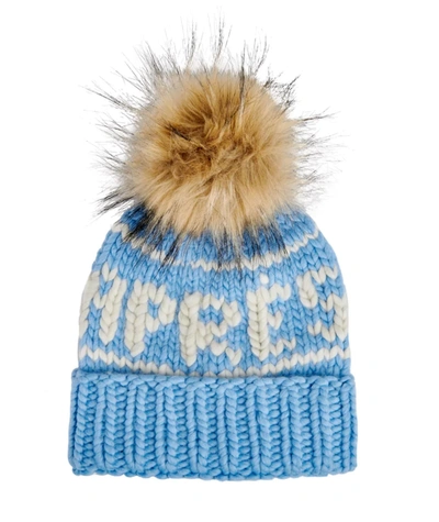 Shop Sht That I Knit The Apres Bennie In Sky In Blue