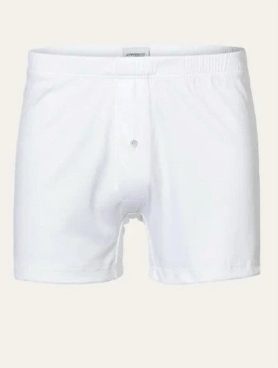 Shop Zimmerli Men's Sea Island Boxer Briefs In White