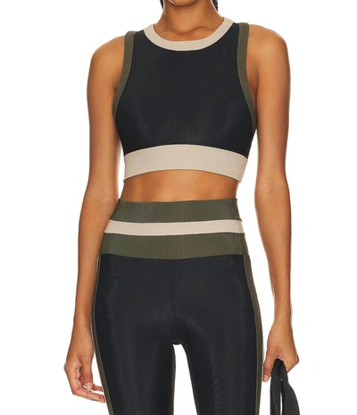Shop Beach Riot Gwen Top In Military Olive Color Block In Multi