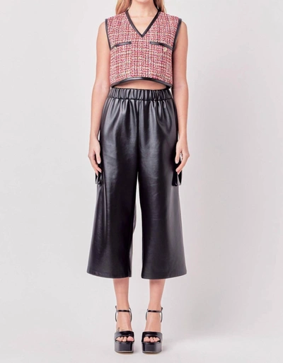 ENGLISH FACTORY DOWN THE ROAD PANT IN BLACK 